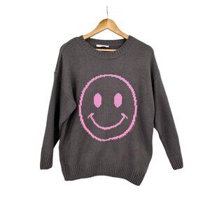 Urban Daizy Sweater Happy Face Womens Size S//M Y2K 90s‎ Retro